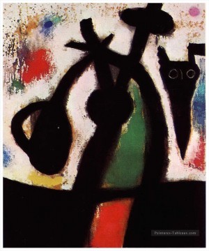 Femme et oiseau dans la nuit 2 Joan Miro Peinture à l'huile